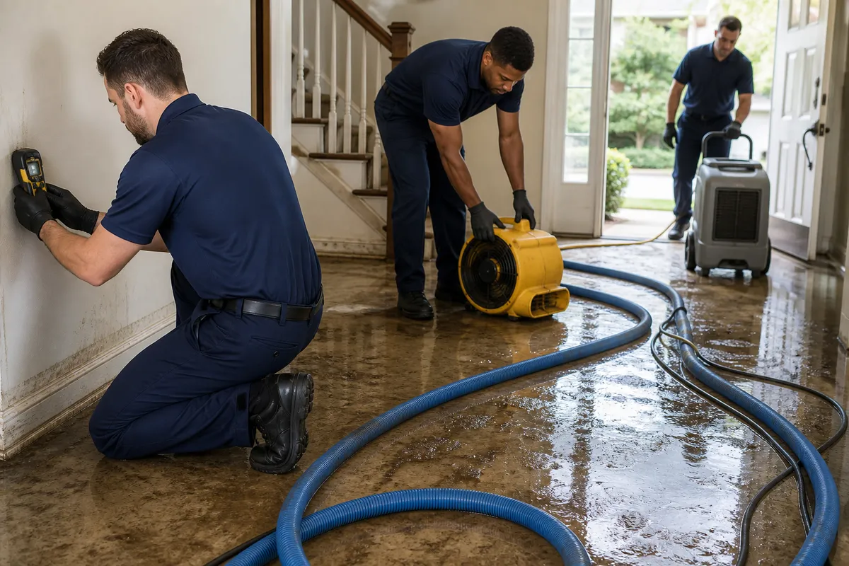 Floodline Restoration Co. crew at work in New Rochelle, NY